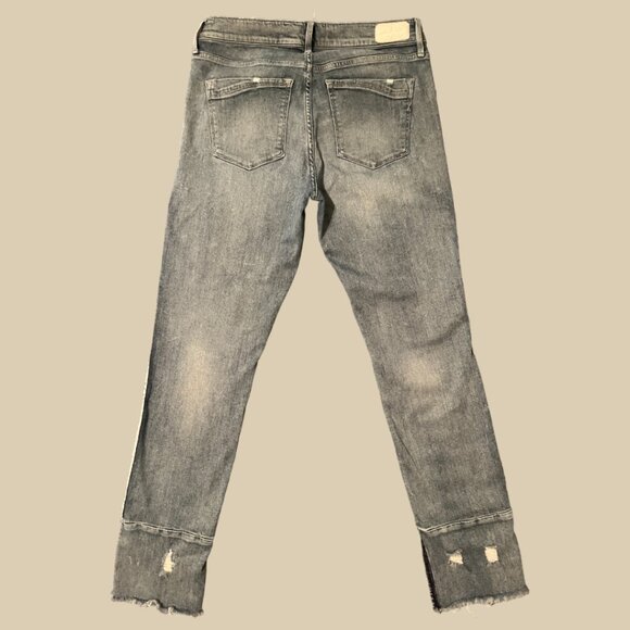 Express - Women's Stretch + Performance Cropped Skinny Jeans Mid Rise - Picture 3 of 6